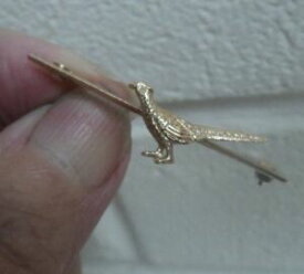 【送料無料】ネックレス　hm 1997ヴィンテージ9ctイェローゴールドブローチキジvintage 9ct yellow gold bar brooch pheasant shooting hunting hm 1997