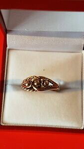 �y���������z�l�b�N���X�@�S�[���h�L�[�p�[�m�b�g�����O�t���T�C�Y9 ct gold keeper knot ring full hallmark 25 g size m 12
