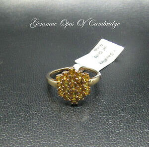 yzlbNX@kS[hS[hCG[Tt@CANX^OTCY 9k gold 9ct gold yellow sapphire cluster ring size r 263g