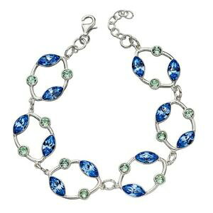 yzlbNX@XtXL[uXbgI[velements silver open organic saphire chrysolite swarovski bracelet b5174