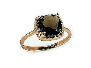 yzlbNX@585 VA[Y14kO585 russian rose 14k gold smoky quartz ring