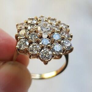 yzlbNX@S[hOTCYstunning 9ct gold cz ring size n