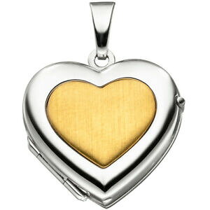�y���������z�l�b�N���X�@�y���_���g�I�[�v���S�[���h�C�G���[���_�C����medallion for 2 photos pendant openable, heart, 333 gold yellow amp; white