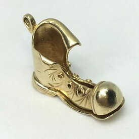 【送料無料】ネックレス　ゴールドブーツロンドン9ct gold old leather boot charm london 1971 hallmarks