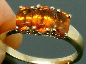 �y���������z�l�b�N���X�@�S�[���hk�S�[���h�I�����W�V�g���������O�T�C�Y9ct gold 9k gold orange citrine trilogy hallmarked ring size s