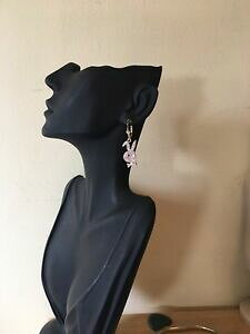 �y���������z�l�b�N���X�@�E�T�M�o�j�[�N���u�C�������O9ct9k 375 gold rabbit or bunny club earrings