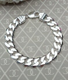 【送料無料】ネックレス　メンズスターリングシルバーブレスレットグラムmen’s very sterling silver 12mm curb bracelet 8″ amp; 85″ 3335 grams