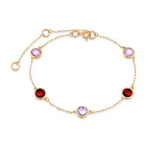 yzlbNX@58514ct[Y58514 ct rose gold bracelet with gemstones
