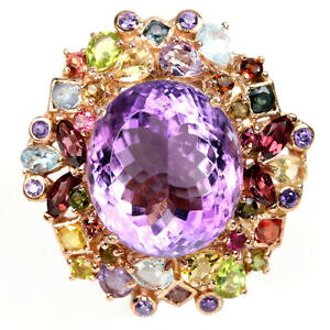 yzlbNX@AWXggp[YVgX^[OVo[Oreal amethyst topaz citrine periodt rhodolite cz sterling 925 silver ring 775