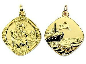 yzlbNX@S[hZgNXgt@[y_go[VuO9ct gold st christopher pendant reversible medium large 36 gram, free pp