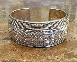 �y���������z�l�b�N���X�@�T�~���G���X�N���[���J�t�u���X���b�gsamuel behnam bjc artisan crafted ss vine scrolls amp; flowers cuff bracelet