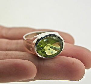 yzlbNX@yhbg925Vo[79gm725oval peridot natural gemstone rings solid 925 st silver jewelry 79 gm us 725