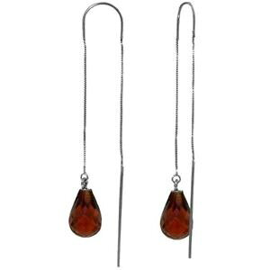�y���������z�l�b�N���X�@�K�[�l�b�g�C�������O���[�Y�S�[���hgenuine garnets briolette gems threader earrings 14k yellow, white or rose gold