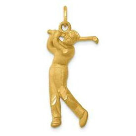 【送料無料】ネックレス　イエローゴールドゴルファー14k yellow gold male golfer charm