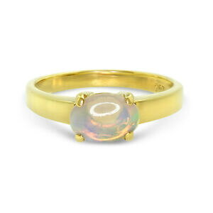 yzlbNX@CG[S[hIp[OTCY18ct yellow gold single opal birthstone ring size h 00971
