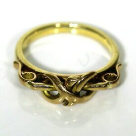 【送料無料】ネックレス　9ctイェローゴールドリングg￣312unusual lovers knot 9ct yellow gold ring size g ~ us 3 12