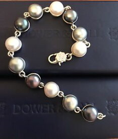 【送料無料】ネックレス　ホールスターリングシルバーブレスレットdower and hall pearlicious sterling silver bracelet freshwater pearl bnib