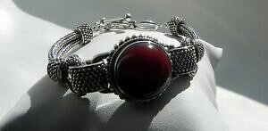 yzlbNX@S[WXgJluXbggorgeous 42g sterling silver ba 925 suarti fully hm carnelian gemstone bracelet