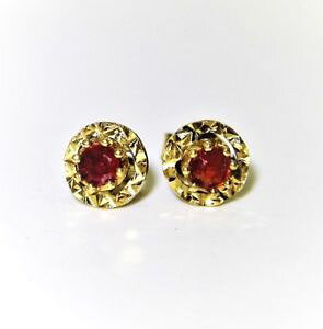 �y���������z�l�b�N���X�@���B���e�[�Wk�S�[���h���r�[�X�^�b�h�C�������Ovintage 9ct 9k gold natural ruby stud earrings