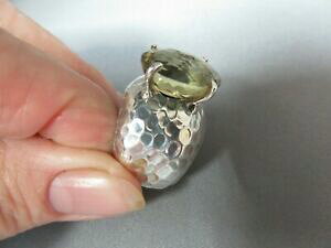 �y���������z�l�b�N���X�@�r���e�[�W�V���o�[�����Ohuge vintage silver amp; tsavorite, modernist artisan made ring ref xaod