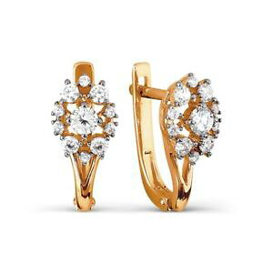 �y���������z�l�b�N���X�@���[�Y�S�[���h�N���X�^���X�����t�X�L�[�C�������O58514ct rose gold earrings with crystal swarovski