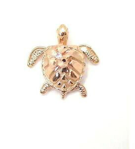 yzlbNX@14ksolid pink rose 3d hawaiian sea turtle honucarry plumeria flower pendant14k solid pink rose 3d hawaiian sea turtle honu