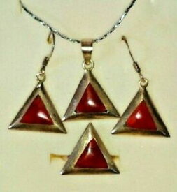 【送料無料】ネックレス　ハンドメイドルビーhandmade silver jewelry set with natural ruby gemstone