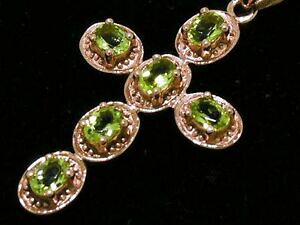 yzlbNX@\bh[YS[hyhbgNXy_gp009 lovely genuine 9ct solid rose gold natural peridot cross pendant