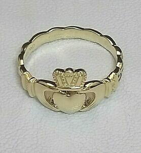 �y���������z�l�b�N���X�@9ct�A�C�������hcladdagh cladah�_�u����genuine 9ct gold irish claddagh cladah hallmarked dublin not filled or plated