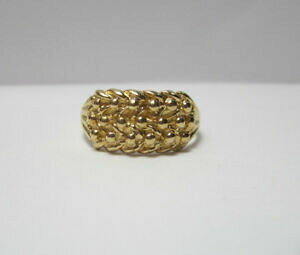 yzlbNX@uhCG[S[hL[p[Obrand 9ct yellow gold 3 row keeper ring 150 freepost