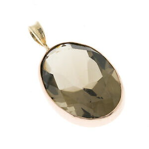 yzlbNX@vCG[S[hX[L[NH[cy_gpre owned 9ct yellow gold smokey quartz pendant