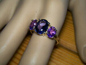 yzlbNX@CG[S[hAWXg[YhtXOTCY9ct yellow gold amethyst amp; rose de france ring size n