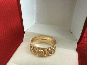 �y���������z�l�b�N���X�@�S�[���h�����O�����h���T�C�Y9ct gold ring hallmarked london 1971 481 g size p and unworn