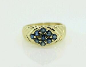 yzlbNX@CG[S[hTt@CANX^O9ct yellow gold sapphire cluster ring