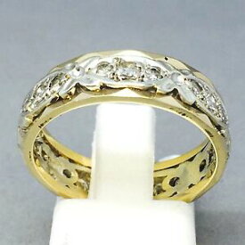 【送料無料】ネックレス　イエローゴールドキュービックジルコンドレスリングサイズstunning 9ct yellow gold cubic zircon full eternity dress ring size p 621