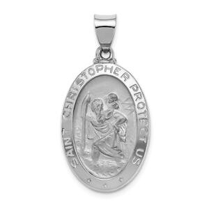 yzlbNX@kzCgS[hTe|bVZgNXgt@[_y_g14k white gold satin amp; polished st christopher protect us medal oval pendant