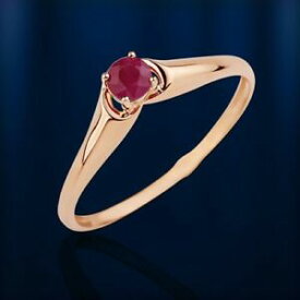 【送料無料】ネックレス　ロシアソリッドゴールドルビーリングローズrussian solid rose gold 585 14ct genuine ruby ring nwt beautiful
