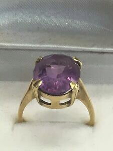 yzlbNX@S[hOAWXgTCY9ct gold ring w amethyst 39grams size l