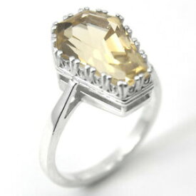 【送料無料】ネックレス　リングソリッドシルバーcin ring 5ct honey quartz set to solid silver hand crafted in the uk