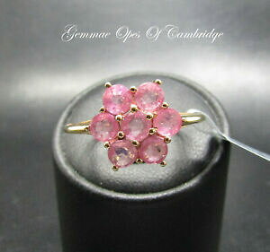 yzlbNX@kS[hS[hsNTt@CANX^OTCYTCY 9k gold 9ct gold pink sapphire cluster ring size s us size 9 24g