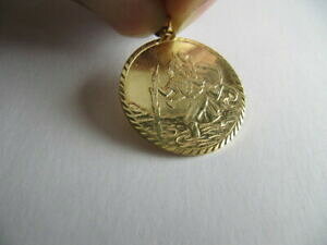yzlbNX@\bhS[hZgNXgt@[y_g1 x solid 9ct gold large st christopher pendant 61g rrp 300