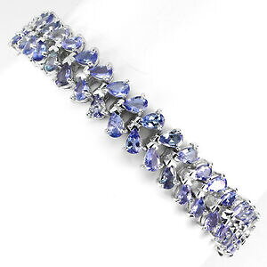 yzlbNX@X^[OVo[^UiCguXbgsterling silver 925 genuine natural deep violet tanzanite two row bracelet 7 in