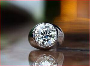 yzlbNX@EhJbgX^[OVo[4ct round cut white moissanite mans wedding engagement ring 925 sterling silver
