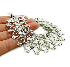 yzlbNX@|h^XR{bNXA[fRfUCChuXbglarge 925 sterling taxco silver deco design wide bracelet in a gift box