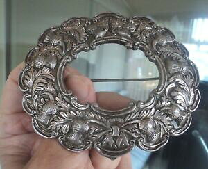 �y���������z�l�b�N���X�@�X�R�b�g�����h�V�X���u���[�`very large scottish mizpah thistle brooch c193050s