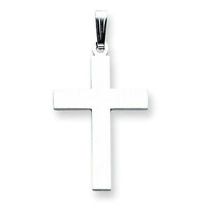 yzlbNX@YfB[XkzCgS[htbgNXy_gmens ladies 14k white gold engraveable plain flat cross religious charm pendant