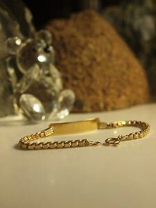 yzlbNX@CG[S[h^OuXbg750 yellow gold childs tag bracelet hallmarked 750 length 1450 cm