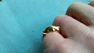 �y���������z�l�b�N���X�@�S�[���h���f�B�[�X�h���t�B�������O�T�C�Y43 g heavy 14 ct gold ladies dolphin ring size n 12 vgc