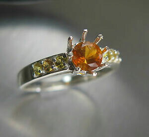 yzlbNX@Tt@CAX^[OVo[Orare 055ct natural clinohumite amp;sapphire sterling 925 silver ring