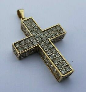 �y���������z�l�b�N���X�@�S�[���h�N���X�y���_���gstunning 9ct gold cross pendant with cz stones